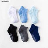 🧦 Comfy Grippy Socks for Little Explorers – 6–12 Pairs of Anti-Slip Cotton Boat Socks (0–5 Years) - ThiGui